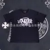 Marca Nueva Transfronteriza de Moda SYNA WORLD Camiseta de Manga Corta Estampada con Letras Hip Hop Streetwear Americano Verano Nuevo para Hombre