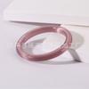 Pulseira de Olho de Gato Tipo Gelo, Pulseira Gradiente de Olho de Gato Dourado Champagne, Joia da Moda Rosa Pêssego Lua Branca, Pulseira de Olho de Gato