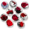 Día de San Valentín Rosa Gema del Tiempo Joyería DIY Cristal Vidrio Pegatina para Refrigerador Llavero Aretes Soporte para Teléfono Móvil
