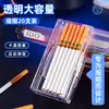 Estuche Transparente para Cigarrillos, Gran Capacidad, Caja de Cigarrillos Delgada, Estuche Portátil Anti-Presión para Hombres para 20 Cigarrillos, Regalo para Novio, Estuche Delgado para Cigarrillos