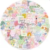 100 Adesivos Inspiradores para Meninas Rosa Dinamarquês Grafite Decoração Personalizada Computador Mala Impermeável Transfronteiriço