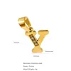 Colgante Pequeño de Acero Inoxidable 18K Best-Seller Europeo y Americano Transfronterizo Serie de Letras con Diamantes Se Puede DIY Libremente para Combinar Collares y Pulseras
