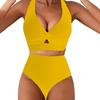 2025 Exportación Nuevo Sexy Push-Up Talla Grande Bikini para Mujer Europeo y Americano Vacaciones en la Costa Traje de Baño de Dos Piezas