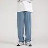 Nuevos Jeans de Primavera y Verano Marca Trendy para Hombre Pantalones Holgados Rectos de Pierna Ancha Tendencia Masculina Estilo Coreano Casual Pantalones de Papá
