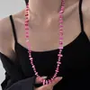 Colar Versátil de Concha Irregular para Mulheres, Corrente para Suéter Estilo Boêmio, Acessório de Roupa Versátil de Nicho de Alta Qualidade