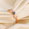Anillo de Lujo Ligero de Moda Coreana Tendencia en Tiktok con Microincrustaciones de Diamante y Madreperla para Mujer con Acabado de Alta Gama Que No Se Desvanece