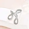 Moda Europeia e Americana Anel Exagerado de Aço Inoxidável para Mulheres Ouro 18K Simples Estilo Ins Anel de Design de Ponta Joias Atacado