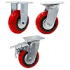 Rodízios de Alta Resistência Estilo Coreano, Em Estoque na Fábrica, Rodízios de PU Resistentes ao Desgaste de Alta Carga, Carrinhos de Logística, Rodas Giratórias para Equipamentos de Máquinas