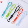 Colgante de Llavero Tejido Color Macarrón Decoración para Bolso DIY Teléfono Memoria USB Cuerda Anti-Pérdida Accesorio