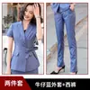 Ropa de trabajo para hotel primavera y verano nuevo traje de chaqueta de manga corta para mujer traje de negocios ropa de trabajo para empleado de oficina