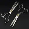 Tijeras de Peluquería de Doble Filo con Forma de Espada Estilo Bao Alemán, Tijeras para Cortar el Cabello, Tijeras Planas, Tijeras para Flequillo, Tijeras Entresacadoras