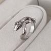 Anillo de Serpiente de Plata Tailandesa Retro al por Mayor Anillo de Cobra Abierto de Club Nocturno para Hombre y Mujer Anillo de Animal Estilo Punk Serpiente