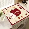 Almofada de Rolo de Lama Diatomácea Mensagem Coração Quente Decoração de Embelezamento Anime Resistente à Sujeira Absorvente de Água Tapete de Mesa Fácil de Limpar Capa de Armazenamento