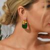 Pendientes de resina en forma de U con personalidad europea y americana de diseño de nicho para mujer, nuevos pendientes de moda de alta gama 2024