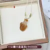 Colgante de ágata natural "Hebilla de la Paz" con orejas de gato, amuleto de calcedonia "Sin Preocupaciones", colgante de Buda y flor de loto