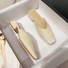 Mules Fechadas Estilo Francês Hui Liya 26 Primavera/Verão Sem Costas Slip-On Para Exterior Salto Grosso Sapatos 2833-16 Sapatos de Salto Grosso