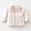 Conjunto de macacão de inverno para bebês meninas, jaqueta acolchoada de algodão estilosa, calça de bebê com estampa floral de 150g, conjunto de duas peças