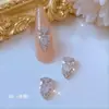 Nuevo Arte de Uñas de Moda de Lz con Marco de Moño de Zirconio Incrustado en Cobre, Full Zirconio, Lujo Ligero, Exquisitas Decoraciones de Uñas con Alta Retención de Color