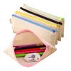 Estuche para Lápices Bojin DIY Pintado a Mano, Estuche de Colores, Estuche con Cremallera en Blanco de Lona Graffiti, Bolsa de Almacenamiento para Papelería Al por Mayor