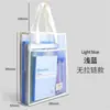 Bolsa de malla para documentos bolsa para archivos de secundaria gran capacidad bolsa para tutorías de estudiantes bolsa tote transparente para hombres para llevar libros