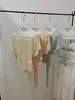 Wgwe9898 Guangzhou Shisanxing Moda Feminina 2026 Nova Camiseta Manga Curta Versátil com Gola Redonda e Amarração na Cintura Top Verão