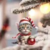 Pingente de Natal Série Gatinho Novo Transfronteiriço Cabides de Natal Decorações de Festa Pingente para Mochila Pingente para Carro