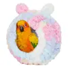 Nido de algodón para loros, engrosado y cálido, adecuado para que los pavos reales y los periquitos duerman en él durante el invierno, nido de pájaro desmontable y lavable, nido de loro colgante