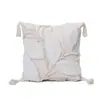 Funda de Almohada Floral con Bordado de Margarita Estilo Pastoral de Lujo Ligero Decoración de Casa de Huéspedes Cojín Respaldo para Ventana de Mirador Cuadrado Lavable Desmontable
