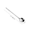Acero Inoxidable 304 Cuchara Redonda Pequeña Mango Largo Cuchara para Café Cuchara para Postre Nido de Pájaro Cuchara para Helado Cuchara para Miel Cuchara para Remover Taza