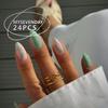 Peças de Unha Quentes Transfronteiriças Estilo Europeu e Americano Manicure Francesa Patch Pó Cor de Contraste Preto Explosões de Comércio Exterior Unhas Postiças Produtos Acabados