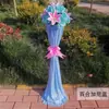 Columna de flores para pasillo de boda nuevo estilo arco de flores decoración de boda accesorios de decoración de pasillo columna de flores guía apertura de ceremonia de flores columna de flores de bienvenida