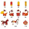Accesorios de Joyería Esmaltada de Aleación DIY para el Año del Caballo, Riqueza Instantánea y Prosperidad, Bendiciones de Año Nuevo, Cadena para Teléfono, Colgante para Llavero