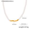 Collar de cuentas de lujo, sencillo y moderno, estilo Hepburn, con costuras francesas, geométrico, de acero y titanio, accesorios de azúcar, cadena para mujer.