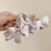 Super Fairy Satin Bow Grab Clip Feminino 2024 Novo High-end Sense Hairpin Back Head Simple Shark Clip Headwear