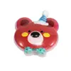 Oso con Cabeza de Oso Pintado en Acrílico, Sombrero de Lazo, Llavero con Agujero Recto para Manualidades, Accesorios de Joyería, Colgante, Venta al por Mayor