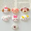 Pequeños Imanes de Nevera de Resina Lindos Decorativos Estilo Ins Colgante de Llavero de Resina para DIY Pasador Accesorio para el Cabello Lazo Cabeza de Animal