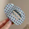 Pinza para el Cabello de Acetato de Alta Gama con Nácar, Pasador Plano Curvo Que No Lastima la Parte Posterior de la Cabeza, Pinza Grande para Peinados Recogidos, Accesorio para el Cabello de Pico de Pato