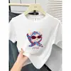Camiseta de Manga Corta para Mujer de Nicho Inspirada en el Diseño, Nuevo Estilo Verano 2026, Corte Holgado, Adelgazante, Versátil, Algodón Puro, Top Casual para Mujer