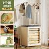 Caixa de Armazenamento de Roupas Doméstica Dobrável com Rodas Grande Capacidade Tampa Flip-Top Quarto Roupa Colcha Armário de Armazenamento Extra Grande