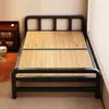 Cama plegable para adultos del fabricante, cama de madera maciza, cama pequeña plegable, individual o doble, adecuada para apartamentos de alquiler, cama de tablero duro, tipo plegable