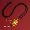 Collar con Cabeza de Buda Estilo Étnico Oro Arena Vietnamita Versátil Antiguo Oro Imitación Buda Maitreya Cadena de Cuentas Redondas Colgante de Aleación de Cobre