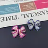 Nuevo Broche de Mariposa Morada Combinado con Oro Lleno de Diamantes Broche Corsage Accesorios para Suéter Traje para Mujeres
