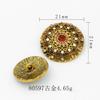 Botões de Pelo de Vison, Estilo Fashion Socialite, Sensação de Luxo, Botões de Metal com Acabamento Vintage Escurecido, Botões Decorativos, Estilo Chanel com Strass