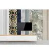 Papel de parede de fundo de TV americano moderno minimalista sala de estar sofá luz luxo planta tropical mural de tecido de parede sem costura