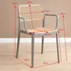 Silla de comedor para el hogar, silla de comedor comercial, silla de ratán de plástico, silla de ratán de segunda mano, silla con respaldo, taburete transpirable para exteriores