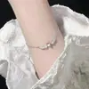 Pulseira de Asas de Anjo Amor Diamante Branco Feminina Ins Luxo Leve High-end Versátil Doce e Gentil Elegante Pulseira Presente