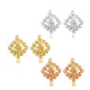 Nuevo colgante de solapa de presión con soporte vacío para cheongsam, joyería de estilo chino, adornos colgantes de ropa china, broche de ramillete de cobre fundido de 16 x 25 mm