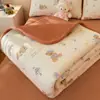 Colchonete refrescante para bebê Classe A, capa de cama acolchoada de veludo de leite, um lado é todo de algodão e o outro é de veludo para bebê, capa de colchão dupla face