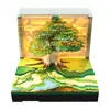 Regalos Culturales y Creativos de Venta Caliente Transfronterizos, Calendario Escultura de Papel Árbol de la Vida, Adornos Decorativos de Escritorio, Bloc de Notas Estéreo 3D