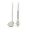 Mango de Tubo de Acero Inoxidable Spot Utensilios de Cocina de Silicona Cocina Cocinar Fideos Cuchara para Espagueti Resistente a Altas Temperaturas Juego de Utensilios de Cocina